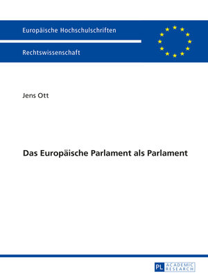 cover image of Das Europaeische Parlament als Parlament